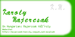 karoly majercsak business card